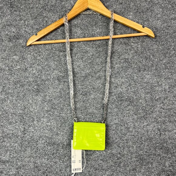 NEW $25 Urban Outfitters Card Case Crossbody Leather‎ Green purse - Picture 4 of 8